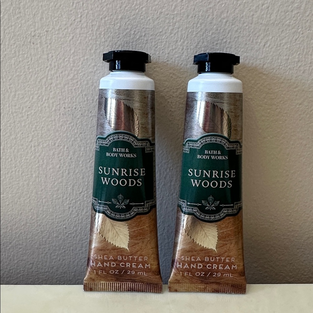 NIB Bath and Body Works Bundle of Tow Full Size Sunrise Woods Hand Cream